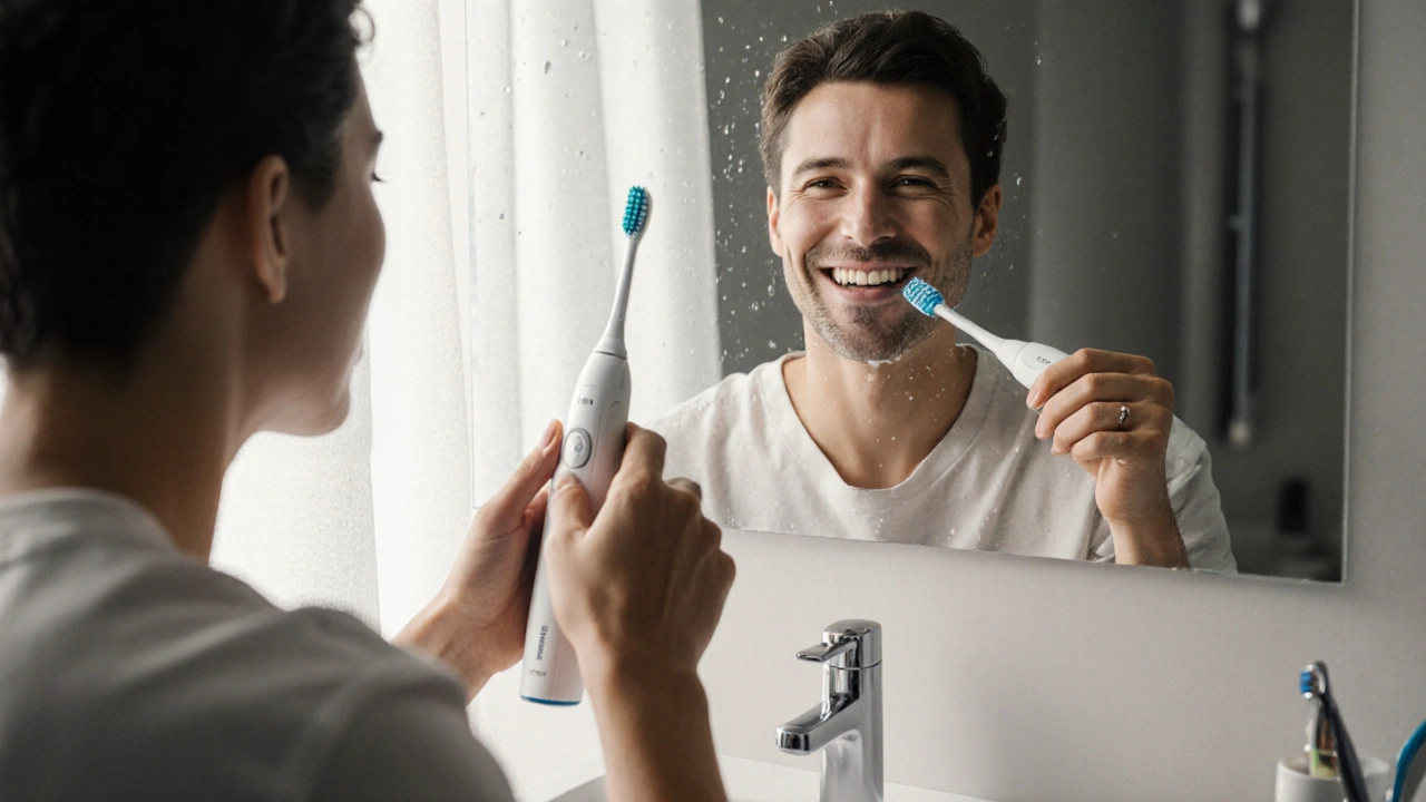 Jak odstranit kávový kaz zubů pomocí sonického kartáčku