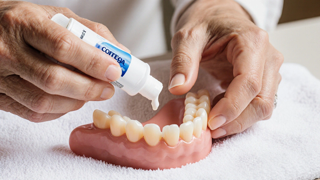 Jak správně používat fixační krém Corega pro nasazovací zuby