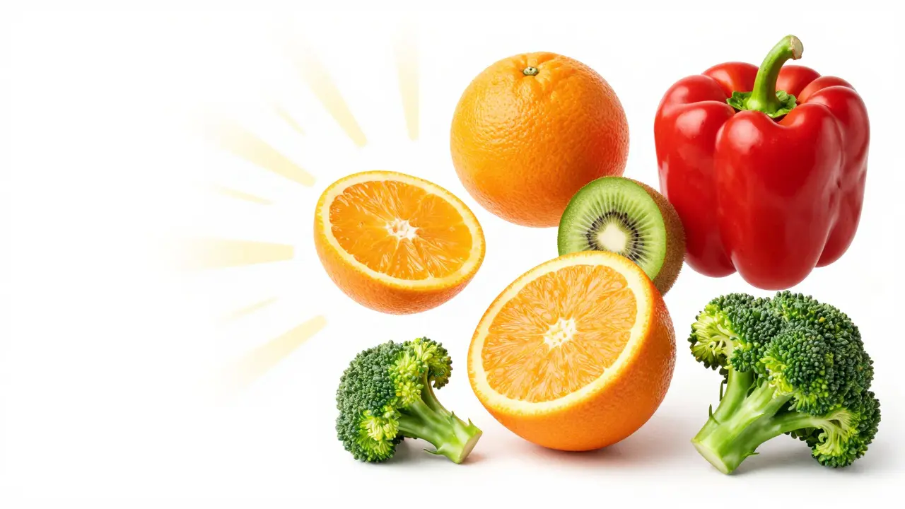 Citrusy a zelenina bohaté na vitamín C pro zdraví