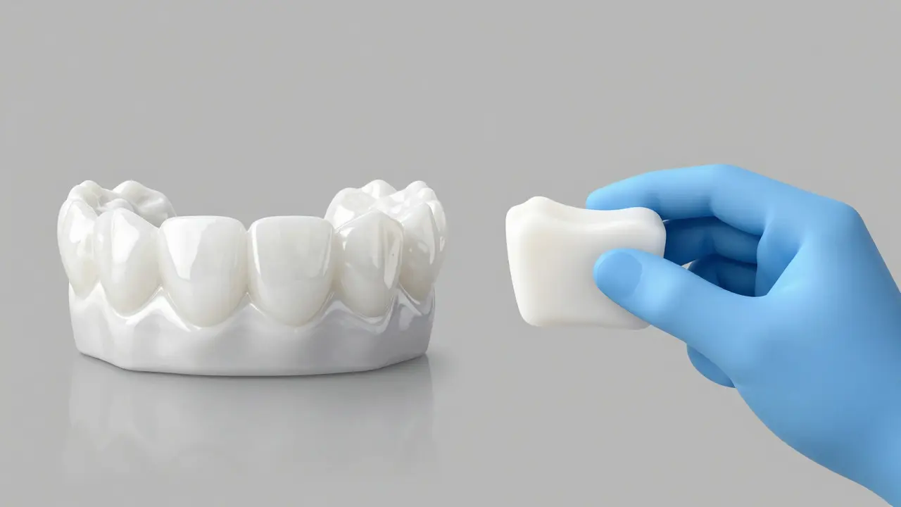 Srovnání porcelánového a kompozitního materiálu pro zuby